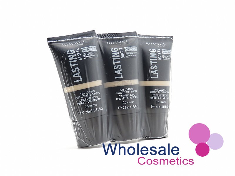 6 x Rimmel London Lasting Matte Foundation - 0.5 ALBASTER